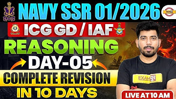 NAVY SSR 01/2026 || REASONING || COMPLETE REVISION DAY-05 || BY AKASH SIR