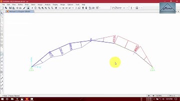 Sap2000 Two hinged parabolic arch analysis