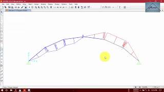 Sap2000 Two hinged parabolic arch analysis