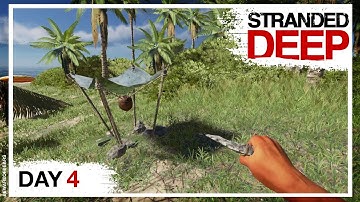 Stranded Deep | Day 4: Setting Up a Water Still and Bird Snare [Gameplay]
