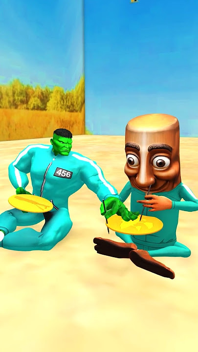 Hulk vs Tung Tung Sahur Try Dalgona Candy! 🍬 #funny #trending #squidgame