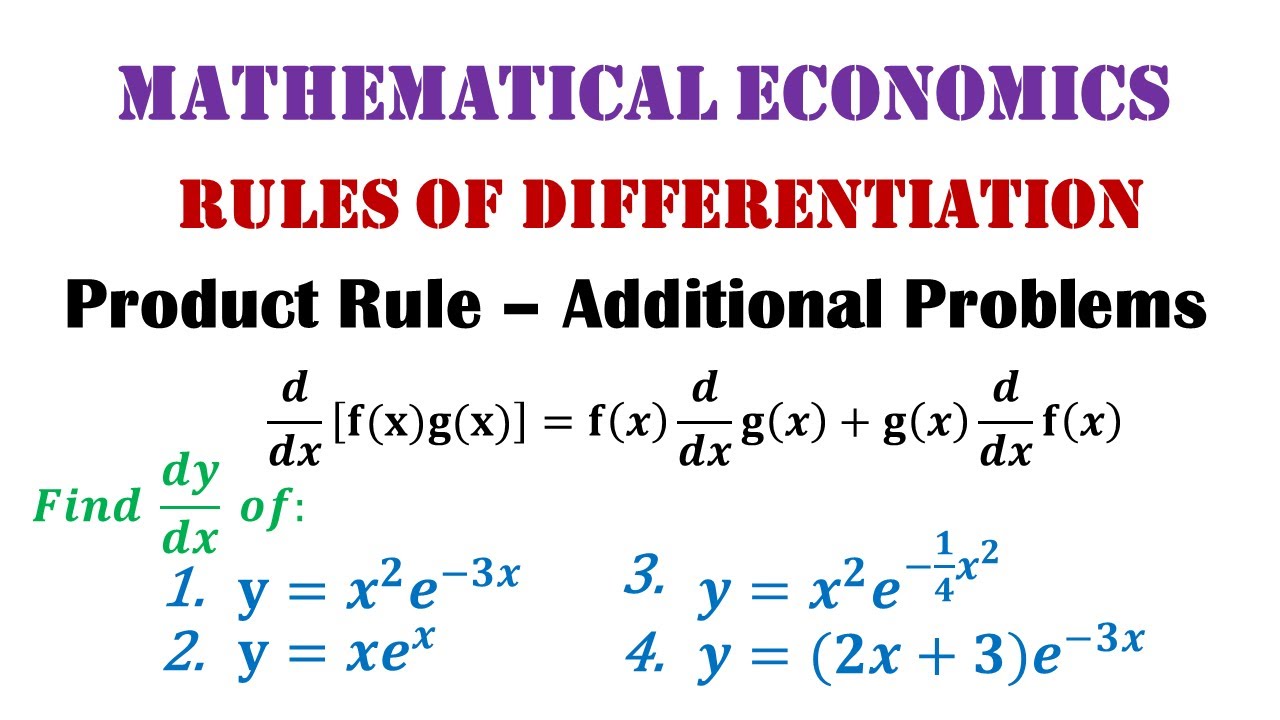 Product rule. Differential Rules.