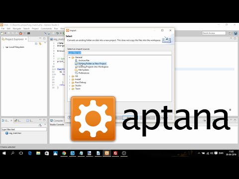 Add a new folder as Project in Aptana Studio