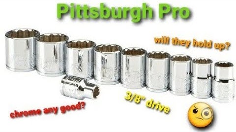 Pittsburgh pro 3/8" drive 10pc. chrome socket set #61293