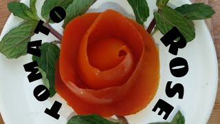 How To Make Tomato Rose Tomato Garnish Salad Decoration