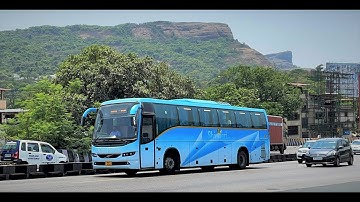 MSRTC Buses Climbing Steep Gradient at Khandala Exit of Mumbai - Pune Expressway!!!