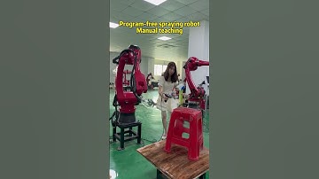 Programming-free spray robot.  #spraying #industrialrobot  #sixaxisrobot #robotics