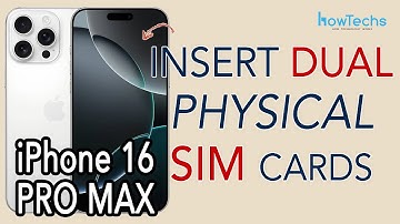 iPhone 16 PRO MAX - How to Insert DUAL PHYSICAL SIM cards | Howtechs #iphone16promax #dualsim