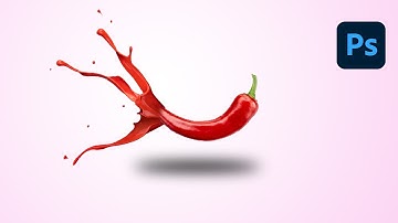 Photoshop Tutorial | Ink Splash Effect on red chilli in photoshop