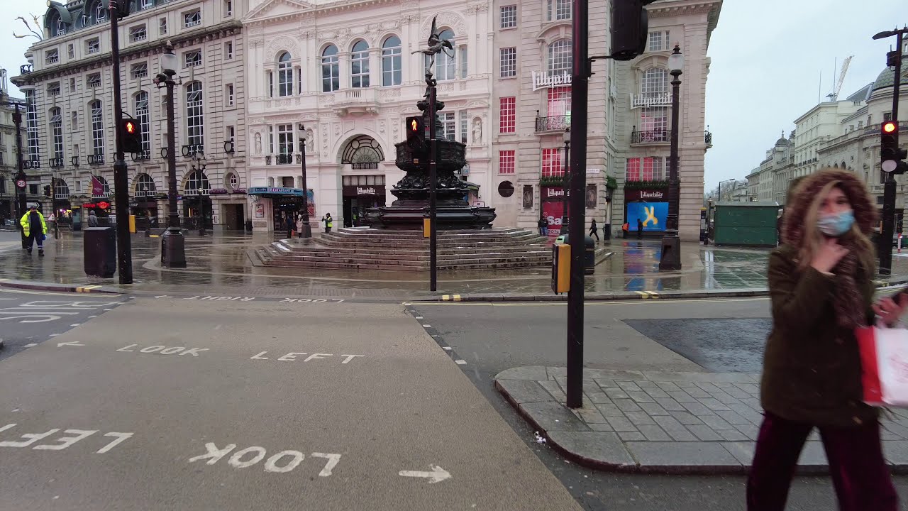 Walking in Snowy London Monday afternoon During Lockdown Ambience 4k