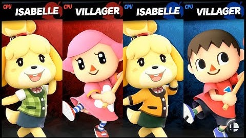 Isabelle and Villager VS Isabelle and Villager LV 9 CPU Battle Super Smash Bros Ultimate