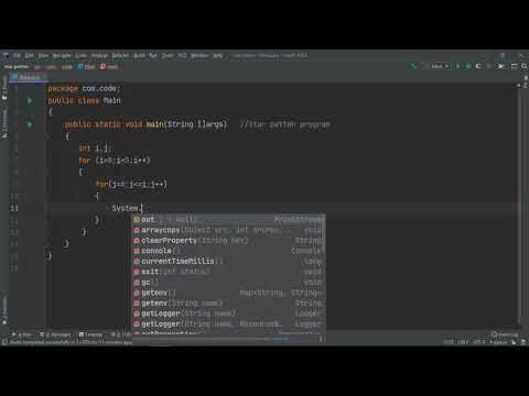 STAR PATTERN  IN JAVA ||by thunder||