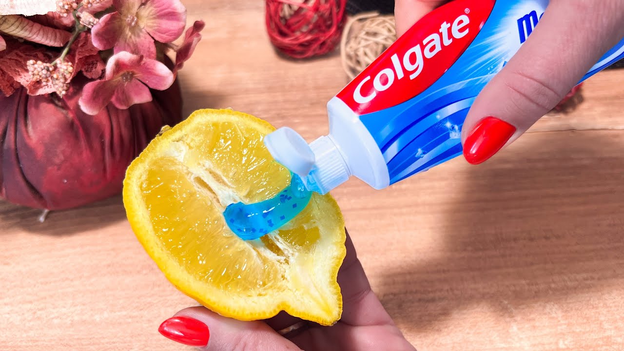 Лайфхак с зубной пастой и лимоном, о котором вы хотели бы знать раньше! 👌