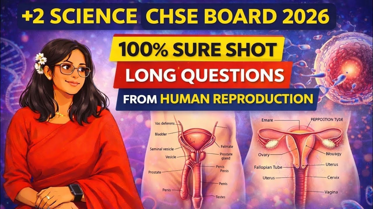 CHSE Zoology 2026 🔥 Human Reproduction Sure Shot Long Questions