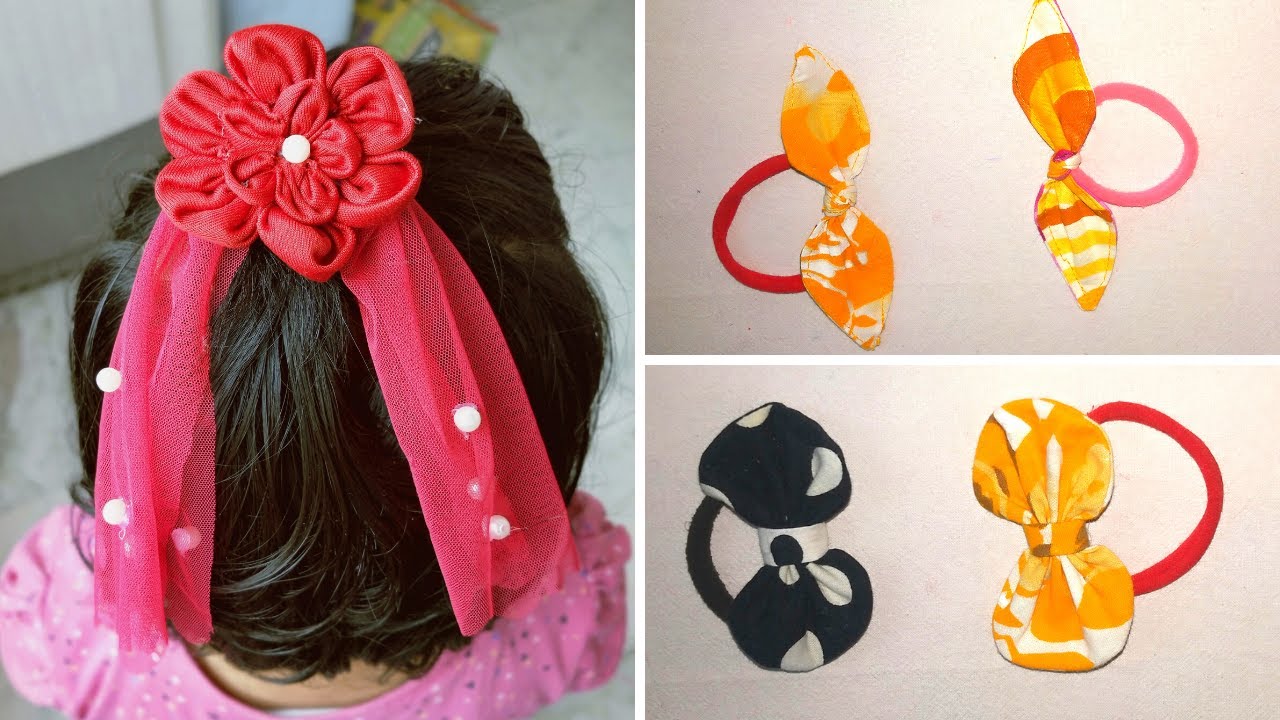 * DIY * Easy and beautiful Hair Ribbons How to Make Simple Easy Bow