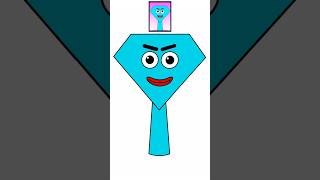 My SPRUNKI OC Drawing in Procreate  : Diamond    (Save from Shapes) #sprunkioc