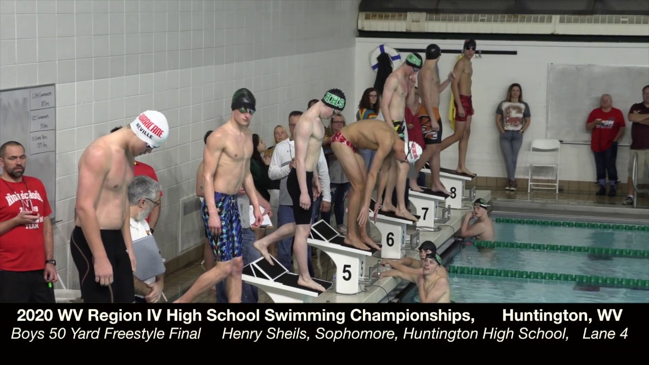 2020 WV Region 4 High School Swim Championships 50 Yard Freestyle - (First Place, New School Record)