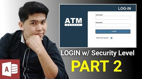 How to create Multi User LOGIN FORM in Ms Access With SECURITY LEVEL | Part-2