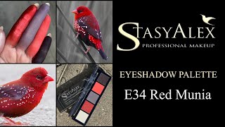 StasyAlex EYESHADOWS PALETTE E34 RED MUNIA