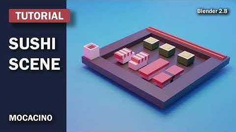 Sushi - Blender 2.8 Low Poly 3D Modeling Tutorial