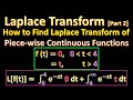 Laplace Transform of Piecewise Continuous Function | Piecewise Continuous Function Part - 2