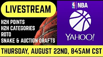 2024-25 Yahoo Fantasy Basketball Live H2H Points Snake Draft! thumbnail
