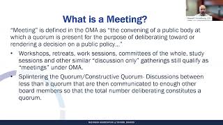 New Board Member Series: Understanding the Open Meetings Act