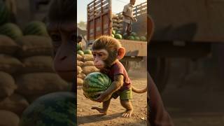 Never give up! Cute monkey story 🥺❤️ #shorts #trending #ai