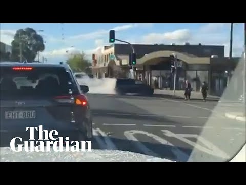 Sydney hijab store crash: vision shows car driving into store in Greenacre