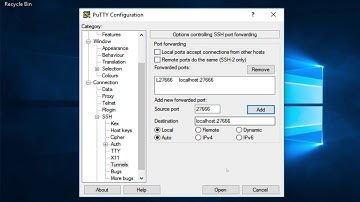 ssh tunnel double windows