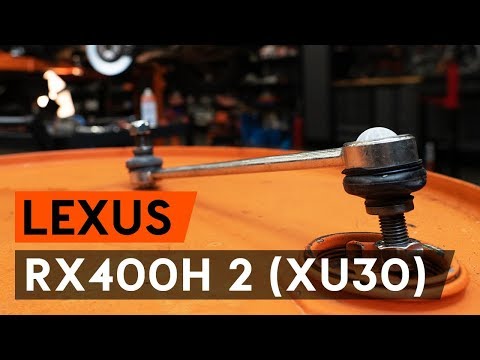How to change rear anti roll bar link / rear drop link on LEXUS RX400h 2 (XU30) [TUTORIAL AUTODOC]
