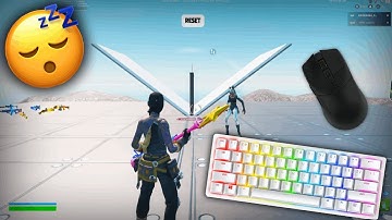 Razer huntsman mini ASMR Chill😴 1v1 Build fight | Fortnite gameplay 😴