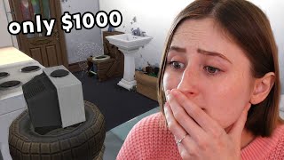 Is it possible to build a house with only $1000 in The Sims?