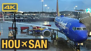 Southwest Airlines Boeing 737-800, Houston Hobby HOU to San Diego International Airport SAN, 4K