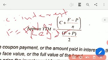 Yield to Maturity -(approximation formula)