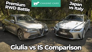 Alfa Romeo Giulia vs Lexus IS 2021 comparison review | Chasing Cars