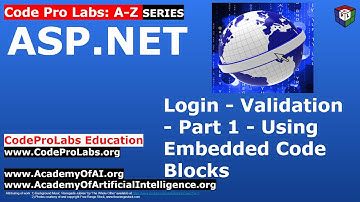 ASP.NET - Login - Validation - Part 1 - Using Embedded Code Blocks