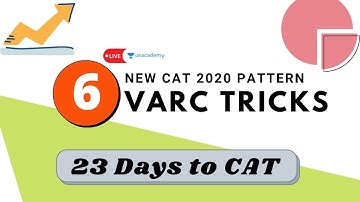6 Tricks for VARC Strategy | New CAT 2020 Pattern | LIVE on Unacademy Suman Shekhawat