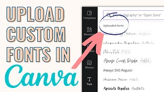 How To Upload And Install Custom Fonts In Canva | Canva Tutorial 2022