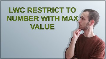 Salesforce: LWC Restrict lightning-input to number with max value