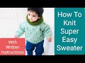 How to knit a Sweater for Children, step by step | Easy Knitting Sweater With English Subtitles