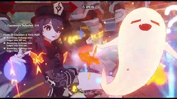 [Genshin Impact] 2.4 Spiral Abyss Floor 12 12-3-1 Shieldfei/Yanfei VV Hu Tao team 47s clear