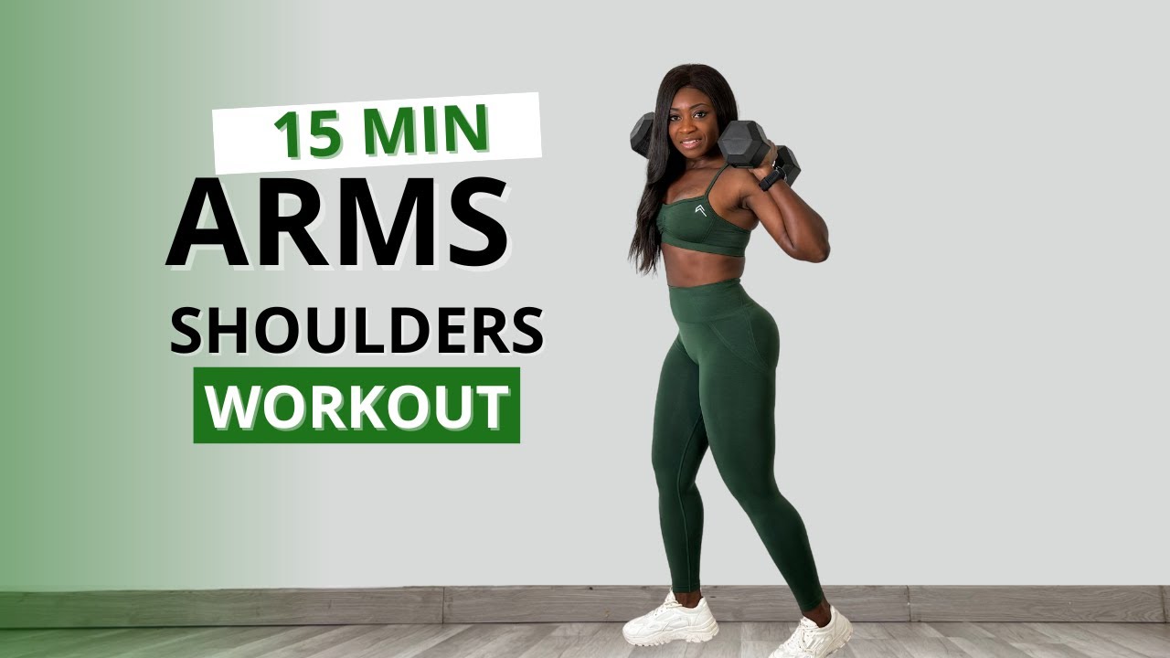 15 Min ARMS AND SHOULDERS Workout with DUMBBELLS 