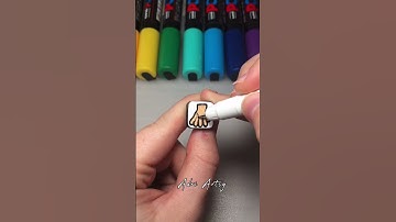 Drawing BUT on a KEYBOARD with Posca Markers! T for Thing! Part 20 #shorts