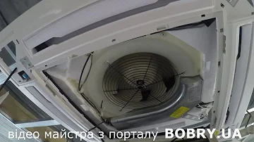 Установка кассетного фанкойла, подключение электрики и трубопровода