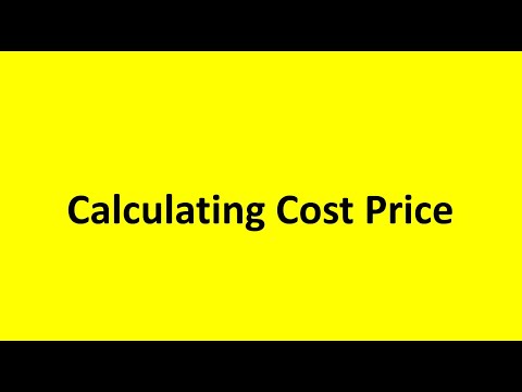 Calculating Cost Price