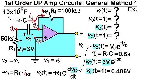 Electrical Engineering: Ch 8: RC & RL Circuits (49 of 65) 1st Order OP Amp Circuit Ex. 1