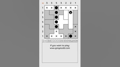 Grey is Odd - Today grids. Solution level 4 7X7 dated 03-28-2024