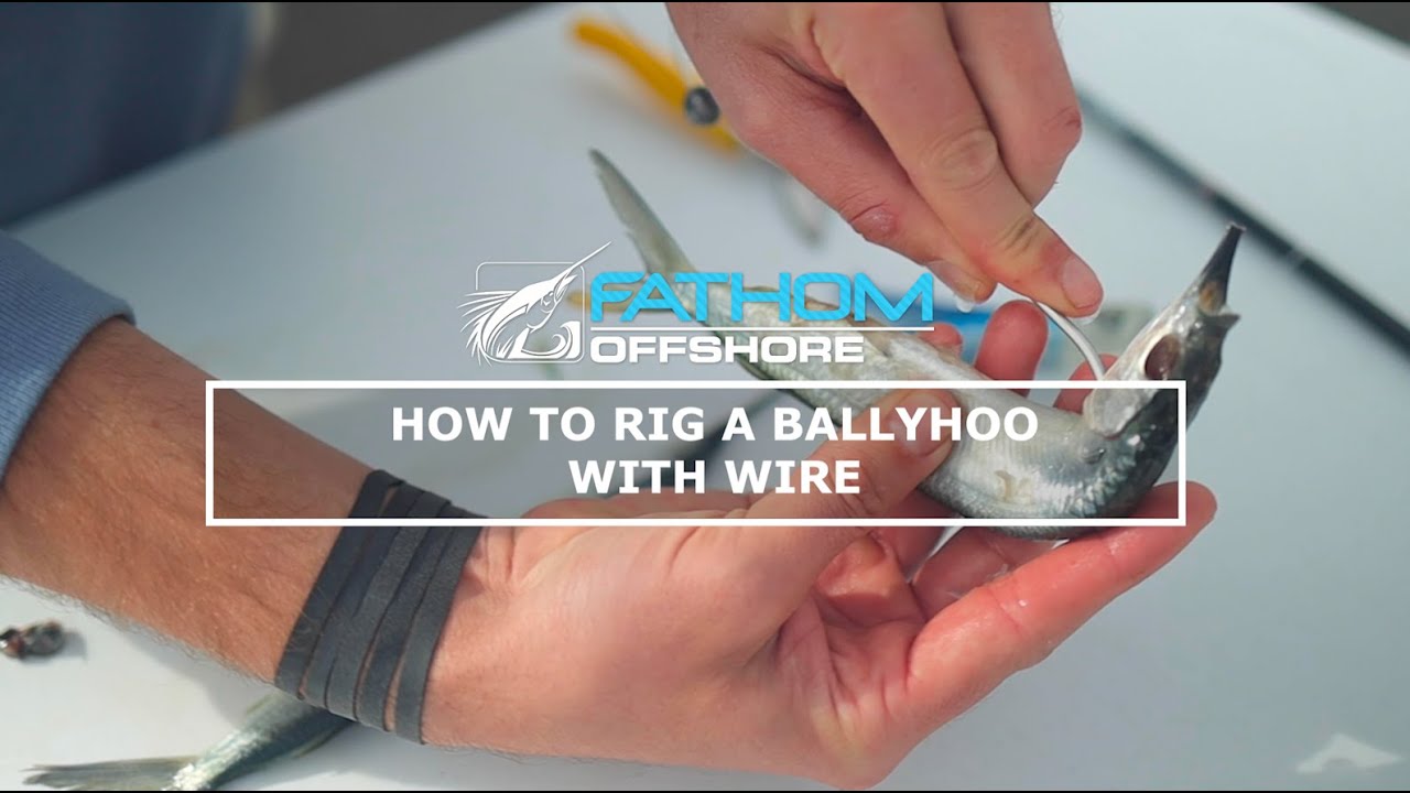 How to Rig a Ballyhoo with Wire with Tom Peele from Bangarang Sportfishing  