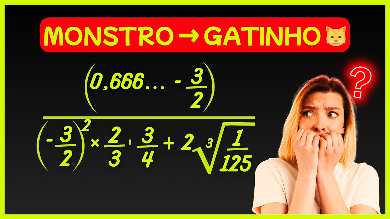 Monstro ou Gatinho? 😱 Simplifique essa expressão numérica!